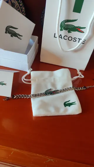 Bracciale Lacoste Uomo in Argento e Verde