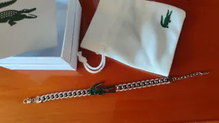 Bracciale Lacoste Uomo in Argento e Verde