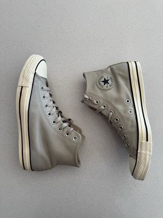 Converse All Star Piel Talla 42 Gris