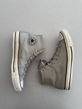 Converse All Star Piel Talla 42 Gris