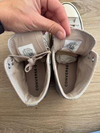 Converse All Star Piel Talla 42 Gris