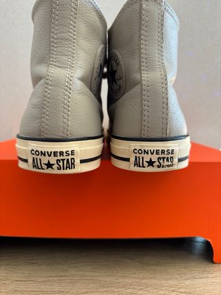 Converse All Star Piel Talla 42 Gris