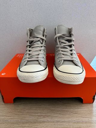 Converse All Star Piel Talla 42 Gris