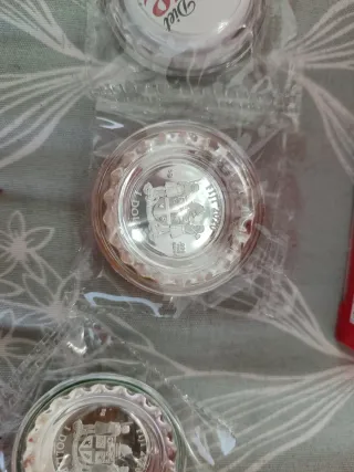 Máquina Coca-Cola Colección 4 Monedas Plata