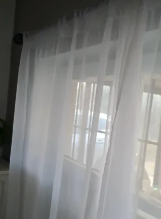 Set di 2 tende bianche 132x180