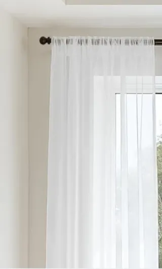 Set di 2 tende bianche 132x180