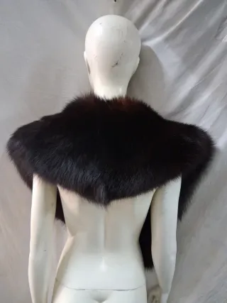 Stola scialle vera pelle cm 144 x cm 18