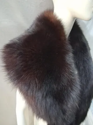 Stola scialle vera pelle cm 144 x cm 18