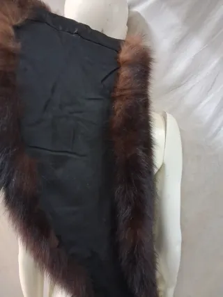 Stola scialle vera pelle cm 144 x cm 18