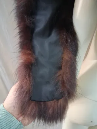 Stola scialle vera pelle cm 144 x cm 18