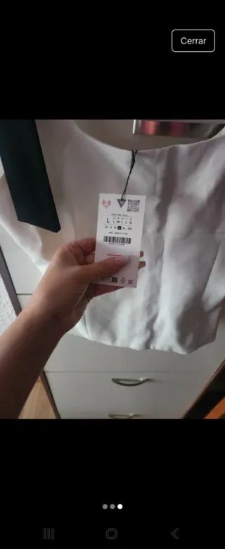 Top Zara perfecto Navidad Lazo Hombro Blanco y Neg