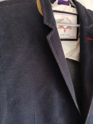 Chaqueta Zara Hombre Azul Invierno