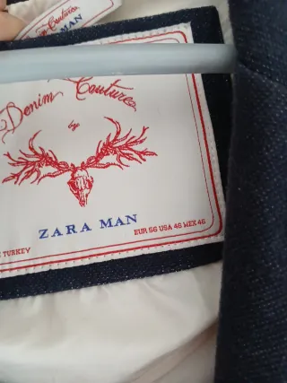 Chaqueta Zara Hombre Azul Invierno