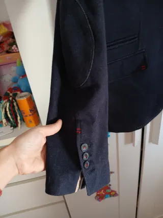 Chaqueta Zara Hombre Azul Invierno