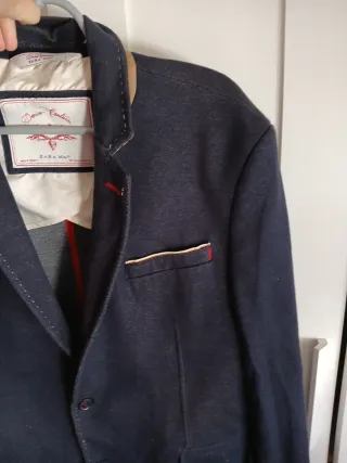 Chaqueta Zara Hombre Azul Invierno