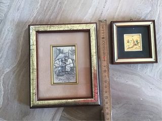 Quadretto argento e miniatura