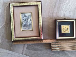 Quadretto argento e miniatura