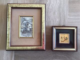 Quadretto argento e miniatura