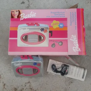 Reproductor Walkman Cassette Barbie con Auriculare