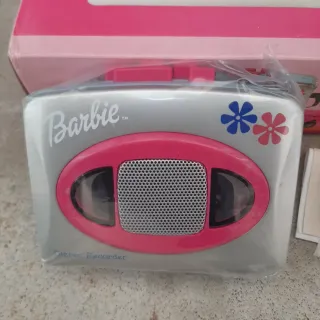 Reproductor Walkman Cassette Barbie con Auriculare