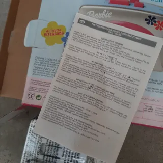 Reproductor Walkman Cassette Barbie con Auriculare