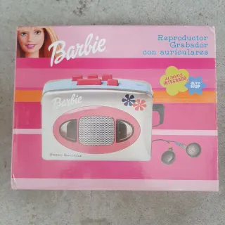 Reproductor Walkman Cassette Barbie con Auriculare