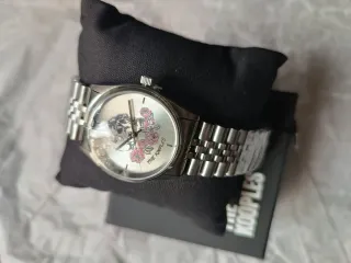 Reloj The Kooples Esfera Plateada Flores Rosas