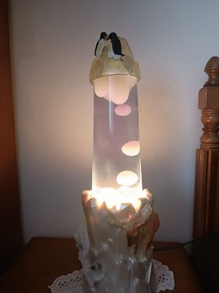 Lámpara de lava vintage pingüinos y alce