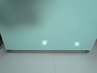 Mesa de cocina cristal y metal 60x100 cms