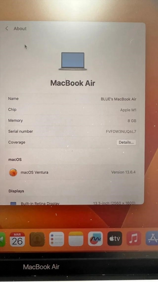 MacBook Air M1 2020 256GB Plata