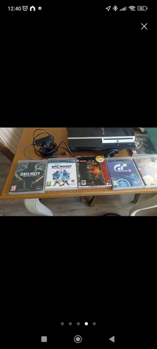 PlayStation 3 (PS3) Negra + Juegos y Mando