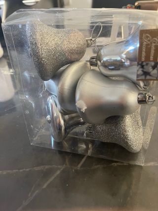 Set 6 campanelle decorazioni albero Natale