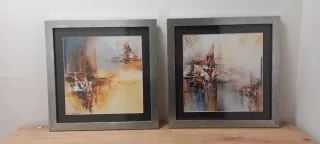 Set di 2 quadri astratti
