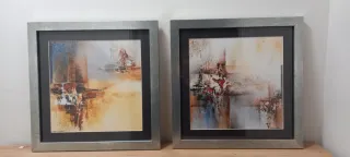 Set di 2 quadri astratti