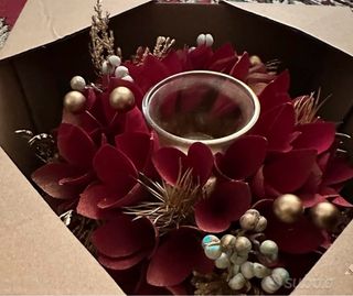 CENTROTAVOLA PORTACANDELE NATALIZIO NUOVO