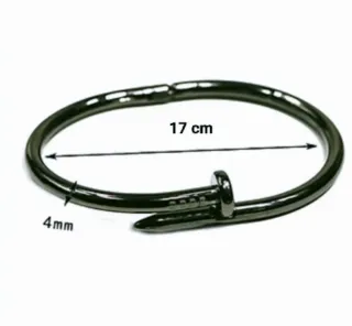 Pulsera Acero Clavo Negra