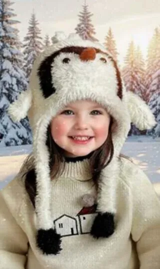 2 Gorros Pingüino Niños