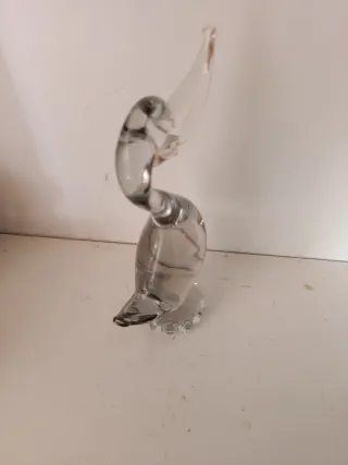 Pelícano de Cristal di Murano Trasparente