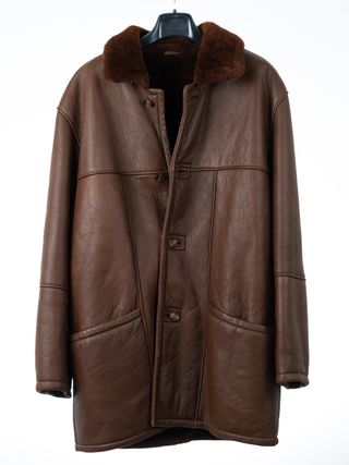 Abrigo de piel ovina marrón Talla 54