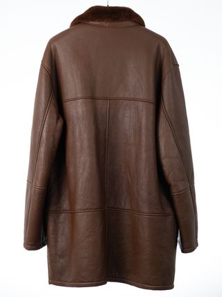 Abrigo de piel ovina marrón Talla 54