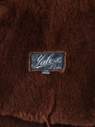 Abrigo de piel ovina marrón Talla 54
