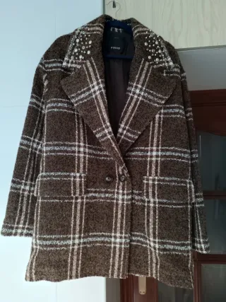 Abrigo Pinko cuadros tachuelas
