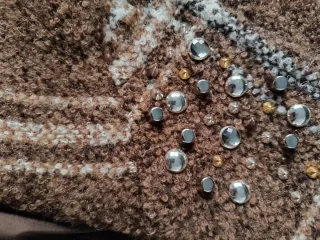 Abrigo Pinko cuadros tachuelas