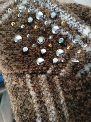 Abrigo Pinko cuadros tachuelas