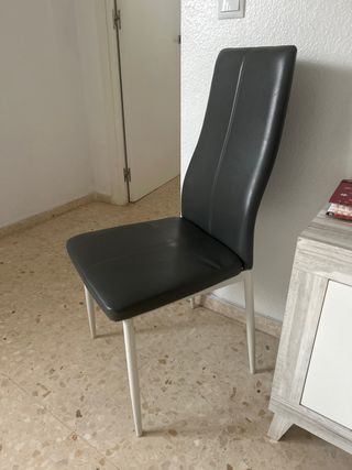 Sillas de comedor (4) Piel Sintética
