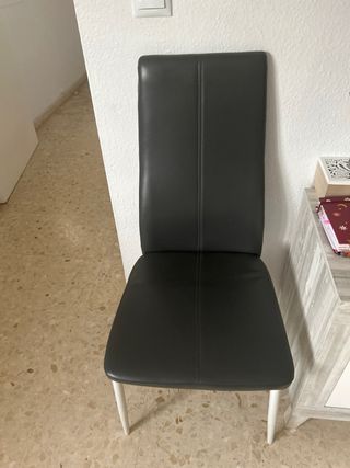 Sillas de comedor (4) Piel Sintética
