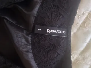 Giacchina in pizzo nera taglia S