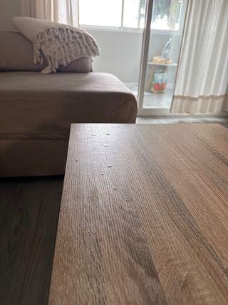 Mesa baja madera y metal