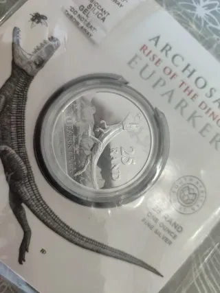 1 Onza Plata Sudáfrica 25 Rand 2019 Euparkeria