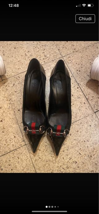 Scarpe Gucci donna tacco nere